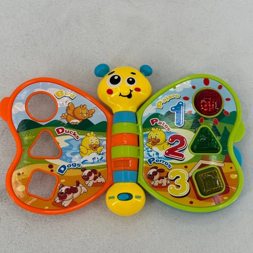 Hap-P-Kid My First Learning Book Toddler Kid Bilingual Interactive Butterfly Toy